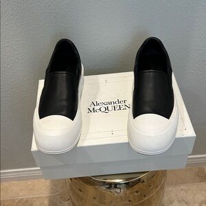 Alexander McQueen Monochrome Slip-On Shoes